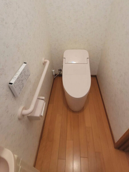 トイレ排水流れが悪いSOS　便器取替工事